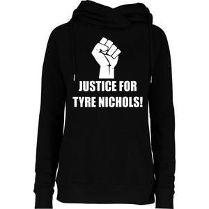 Justice For Tyre Nichols Protest Fist Womens Funnel Neck Pullover Hood