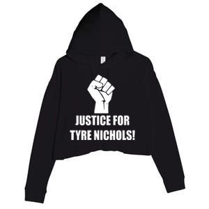 Justice For Tyre Nichols Protest Fist Crop Fleece Hoodie