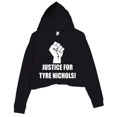 Justice For Tyre Nichols Protest Fist Crop Fleece Hoodie