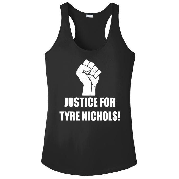 Justice For Tyre Nichols Protest Fist Ladies PosiCharge Competitor Racerback Tank