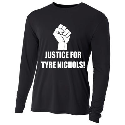 Justice For Tyre Nichols Protest Fist Cooling Performance Long Sleeve Crew