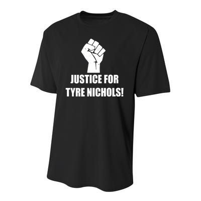 Justice For Tyre Nichols Protest Fist Youth Performance Sprint T-Shirt