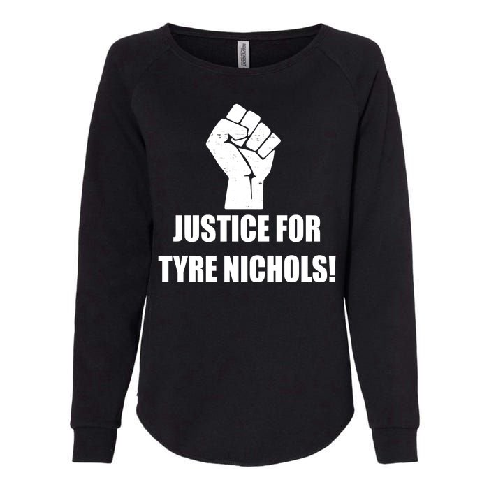 Justice For Tyre Nichols Protest Fist Womens California Wash Sweatshirt