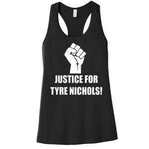 Justice For Tyre Nichols Protest Fist Women's Racerback Tank