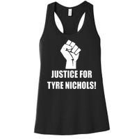 Justice For Tyre Nichols Protest Fist Women's Racerback Tank