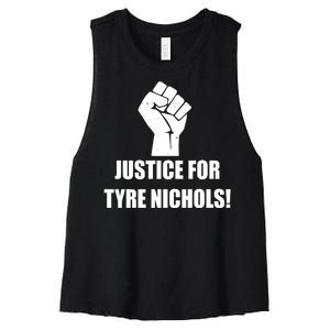 Justice For Tyre Nichols Protest Fist Women's Racerback Cropped Tank