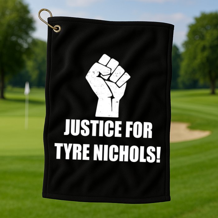 Justice For Tyre Nichols Protest Fist Golf Towel