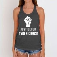 Justice For Tyre Nichols Protest Fist Women's Knotted Racerback Tank