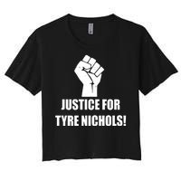 Justice For Tyre Nichols Protest Fist Women's Crop Top Tee