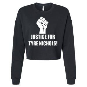 Justice For Tyre Nichols Protest Fist Cropped Pullover Crew