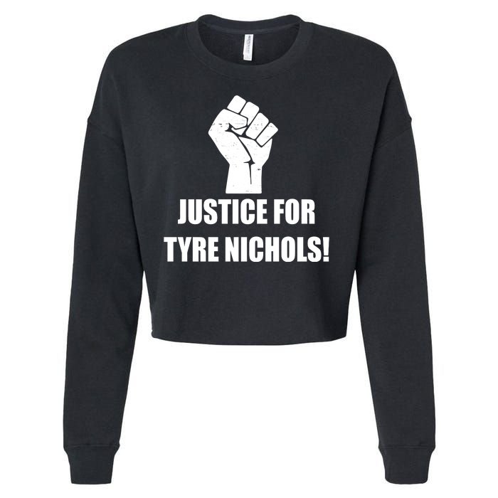 Justice For Tyre Nichols Protest Fist Cropped Pullover Crew