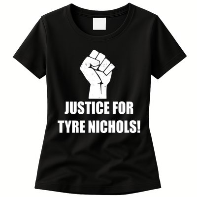 Justice For Tyre Nichols Protest Fist Womens T-Shirt