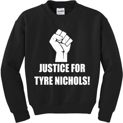 Justice For Tyre Nichols Protest Fist Kids Sweatshirt