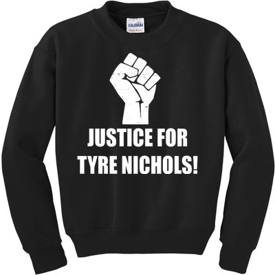 Justice For Tyre Nichols Protest Fist Kids Sweatshirt