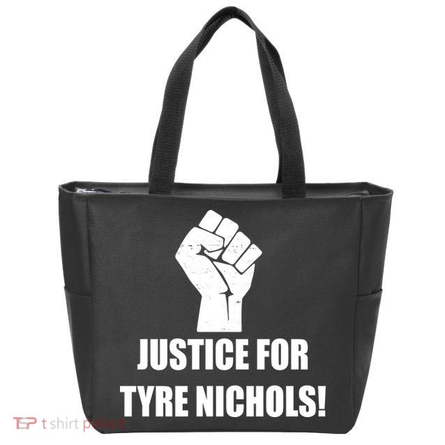 Justice For Tyre Nichols Protest Fist Zip Tote Bag