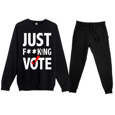 Just Fucking Vote Premium Crewneck Sweatsuit Set