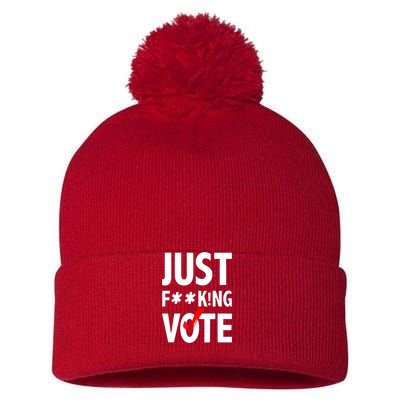 Just Fucking Vote Pom Pom 12in Knit Beanie