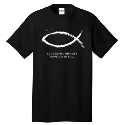 Jesus, Fish With Bible Quotes For Christians Tall T-Shirt