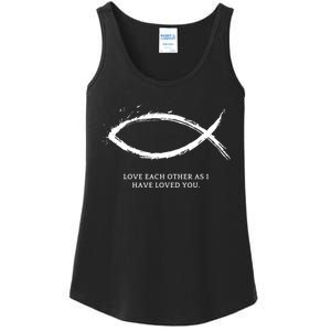 Jesus, Fish With Bible Quotes For Christians Ladies Essential Tank