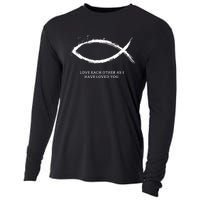 Jesus, Fish With Bible Quotes For Christians Cooling Performance Long Sleeve Crew