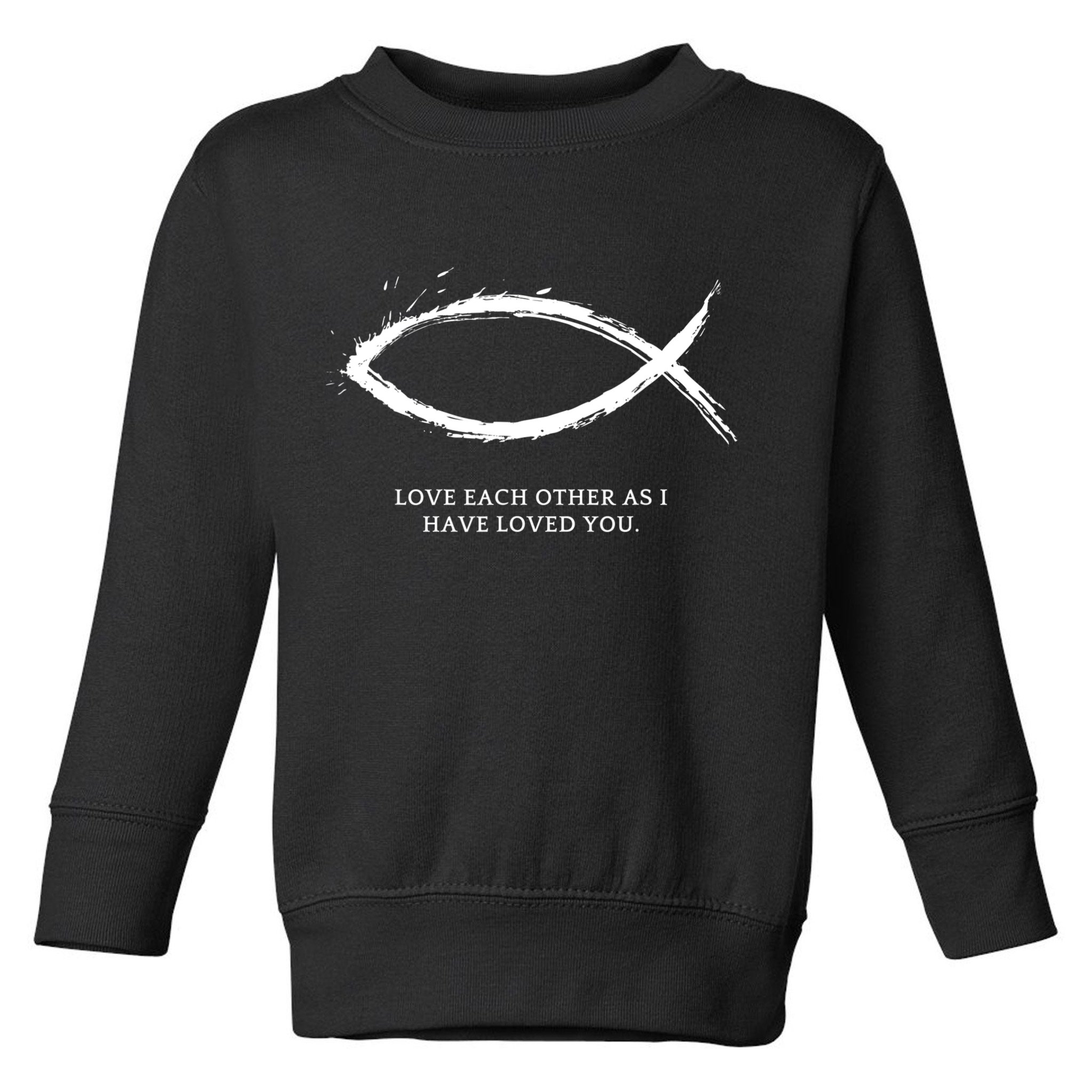 Jesus, Fish With Bible Quotes For Christians Toddler Sweatshirt