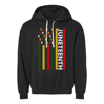 Juneteenth Flag With Fists Garment-Dyed Fleece Hoodie