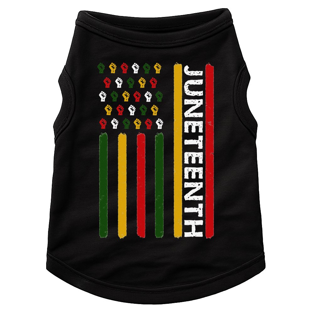 Juneteenth Flag With Fists Doggie Tank