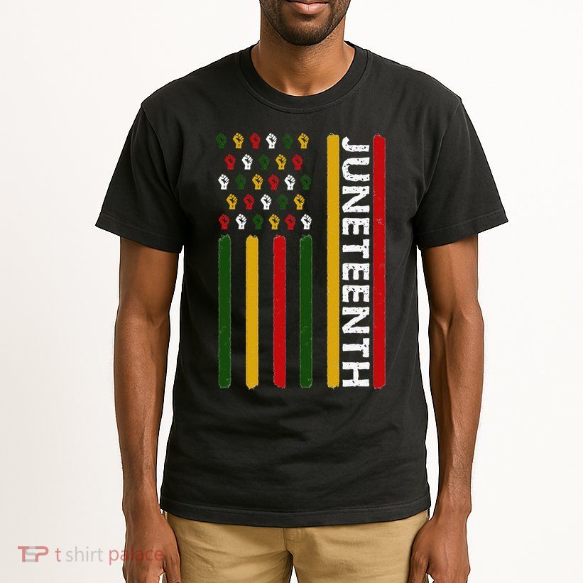Juneteenth Flag With Fists Tall T-Shirt