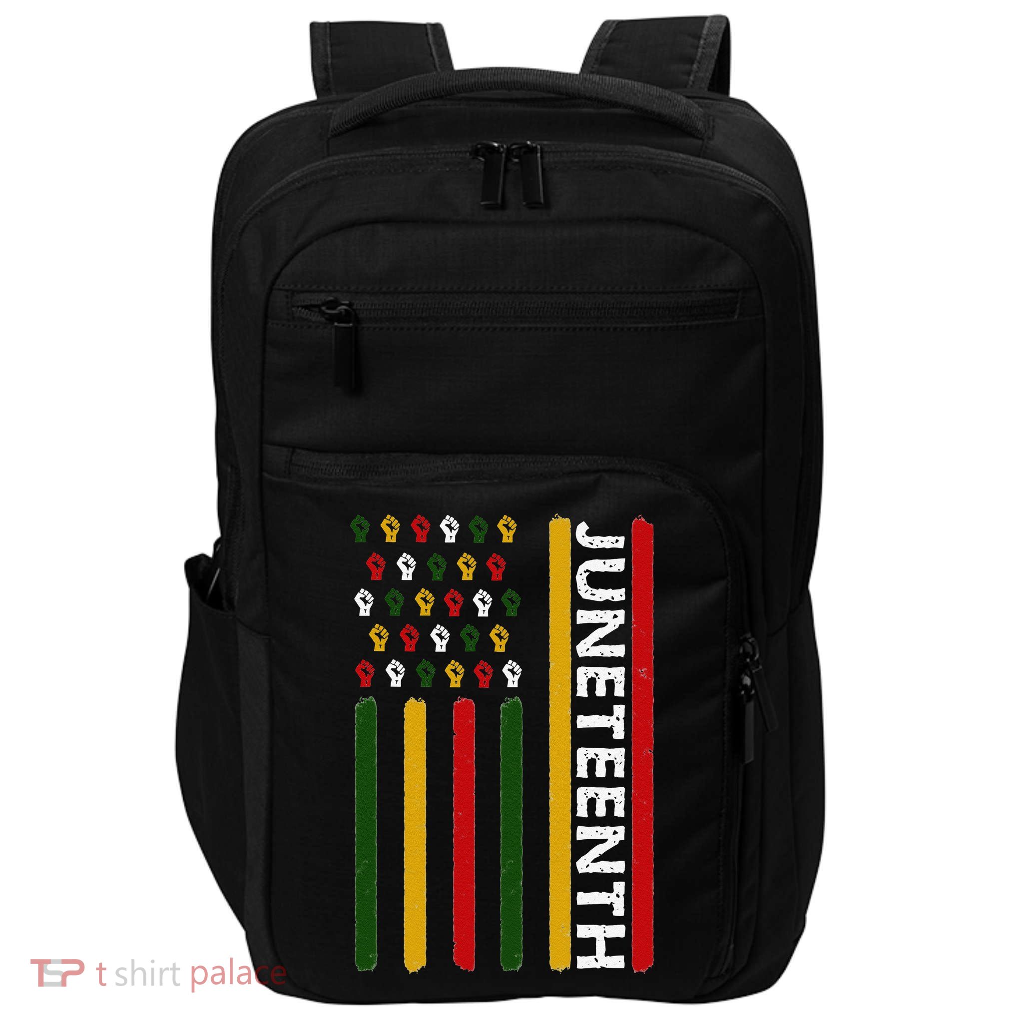 Juneteenth Flag With Fists Impact Tech Backpack