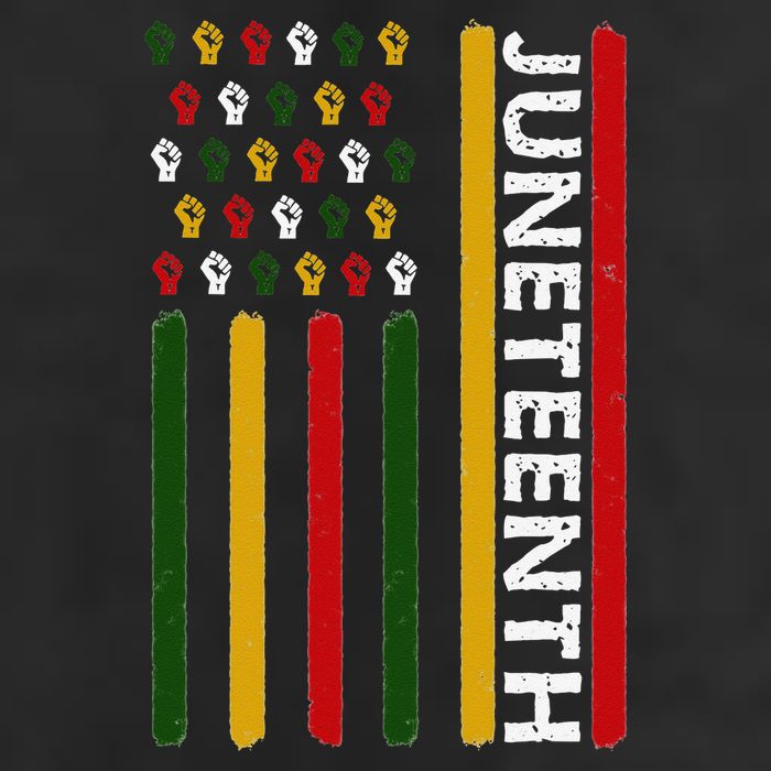 Juneteenth Flag With Fists Adult Drive Performance Visor