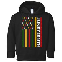 Juneteenth Flag With Fists Toddler Hoodie