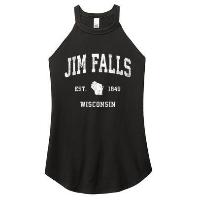 Jim Falls Wisconsin Wi Vintage Athletic Women’s Perfect Tri Rocker Tank