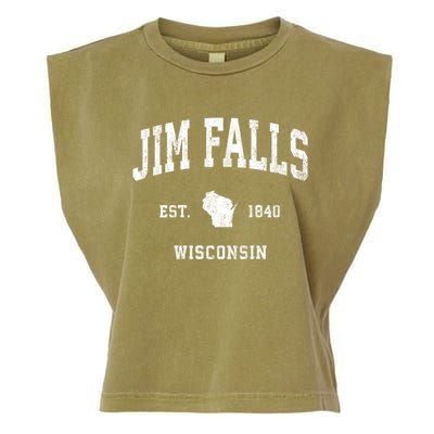 Jim Falls Wisconsin Wi Vintage Athletic Garment-Dyed Women's Muscle Tee