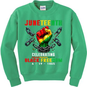 Juneteenth For Women Celebrate Black Freedom 1865 Kids Sweatshirt