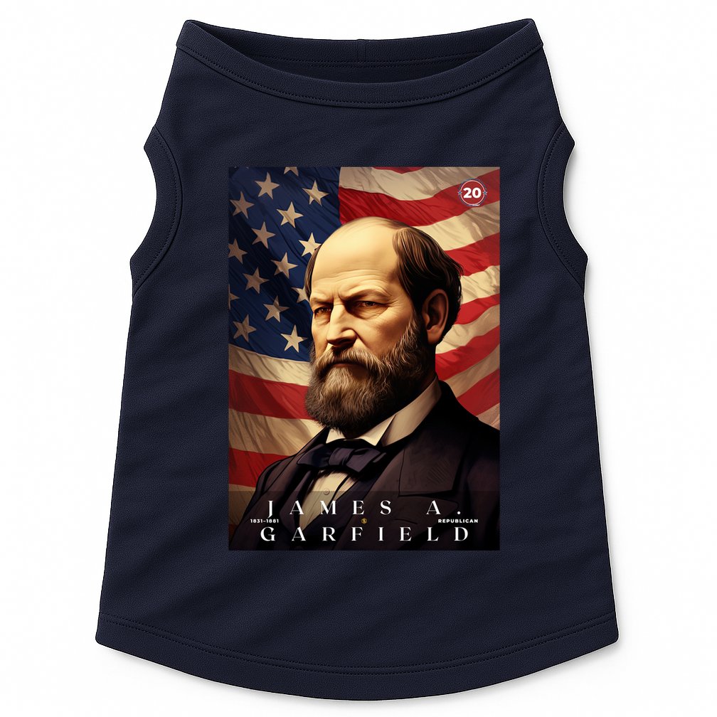 James Garfield 20th President Of The United States Portrait Doggie Tank