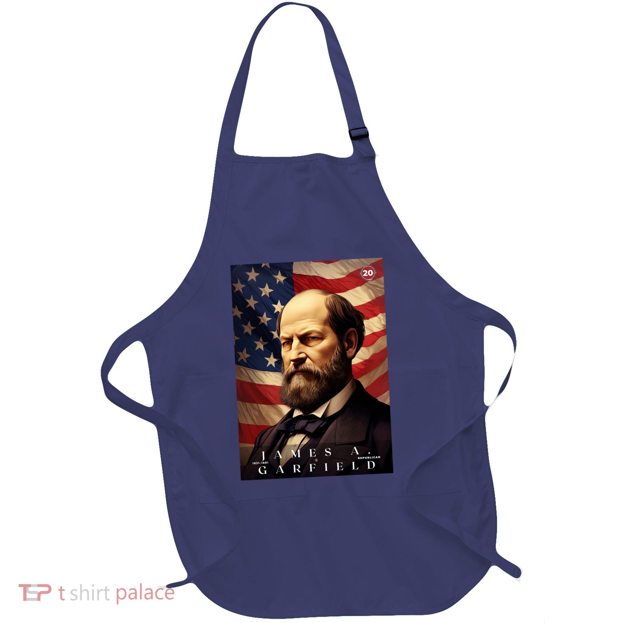James Garfield 20th President Of The United States Portrait Full-Length Apron With Pockets