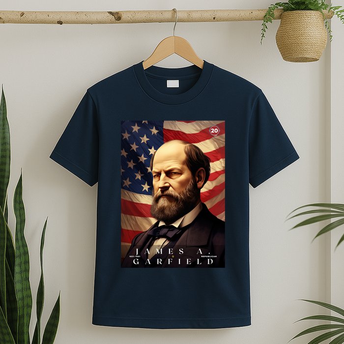 James Garfield 20th President Of The United States Portrait T-Shirt