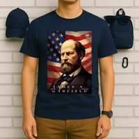 James Garfield 20th President Of The United States Portrait T-Shirt