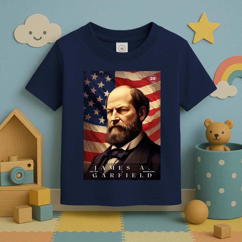 James Garfield 20th President Of The United States Portrait Toddler T-Shirt