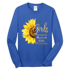 July Girls Are Sunshine Mixed Little Hurricane Sunflower Gift Tall Long Sleeve T-Shirt