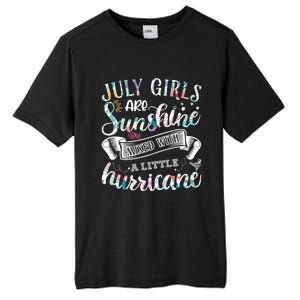 July Girls Are Sunshine Mixed Little Hurricane Gift Tall Fusion ChromaSoft Performance T-Shirt