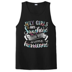 July Girls Are Sunshine Mixed Little Hurricane Gift PosiCharge Competitor Tank