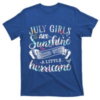 July Girls Are Sunshine Mixed Little Hurricane Gift T-Shirt