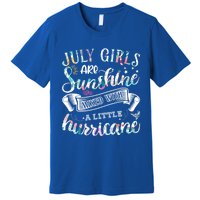 July Girls Are Sunshine Mixed Little Hurricane Gift Premium T-Shirt