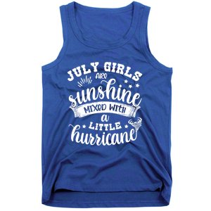 July Girls Are Sunshine Mixed Little Hurricane Great Gift Tank Top