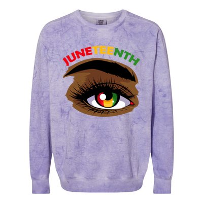 Juneteenth Gift African American Black History Pride 1865 Cool Gift Colorblast Crewneck Sweatshirt