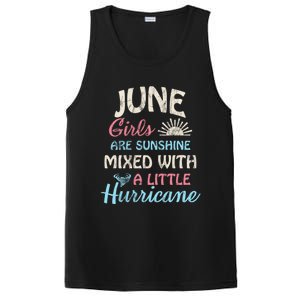 June Girls Are Sunshine Mixed With A Little Hurricane Gift PosiCharge Competitor Tank