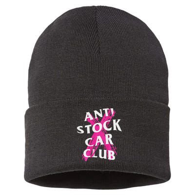 Jdm Goods Anti Stock Car Club Canceled Logo Sustainable Knit Beanie