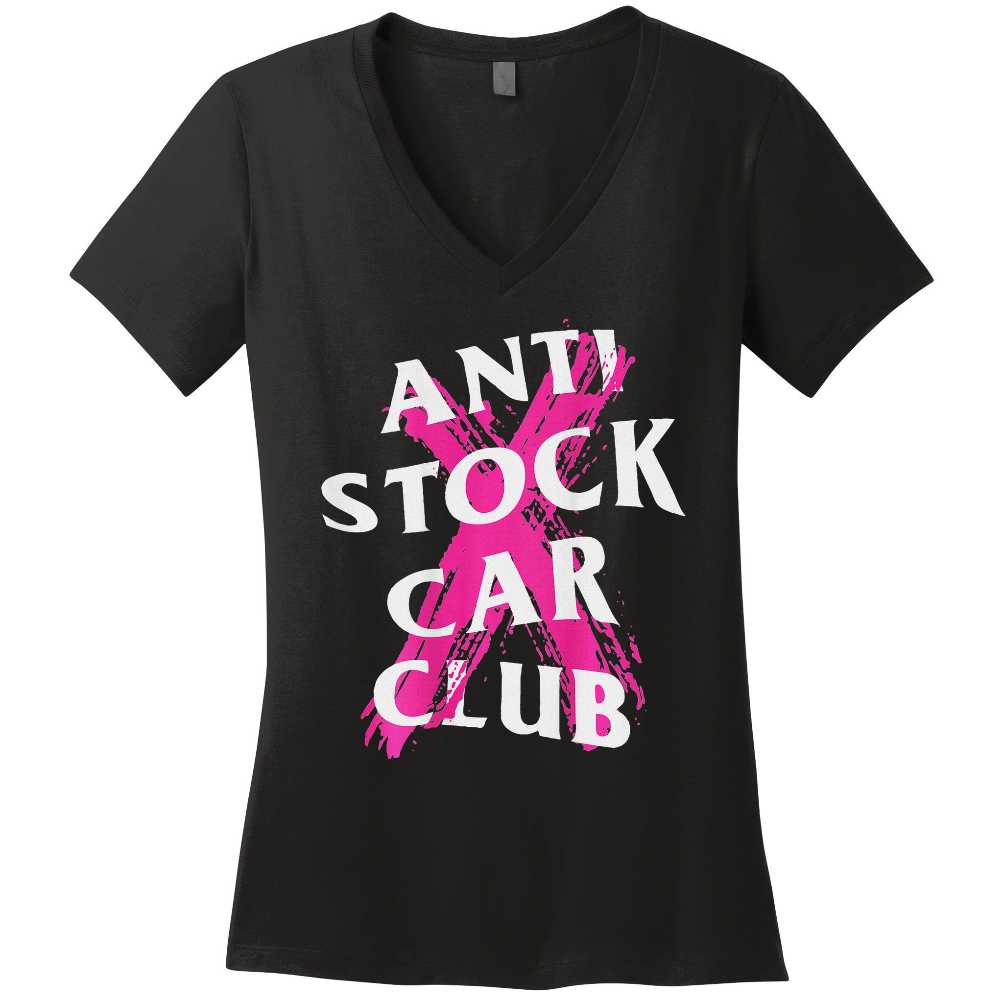 Jdm Goods Anti Stock Car Club Canceled Logo Women's V-Neck T-Shirt