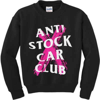 Jdm Goods Anti Stock Car Club Canceled Logo Kids Sweatshirt